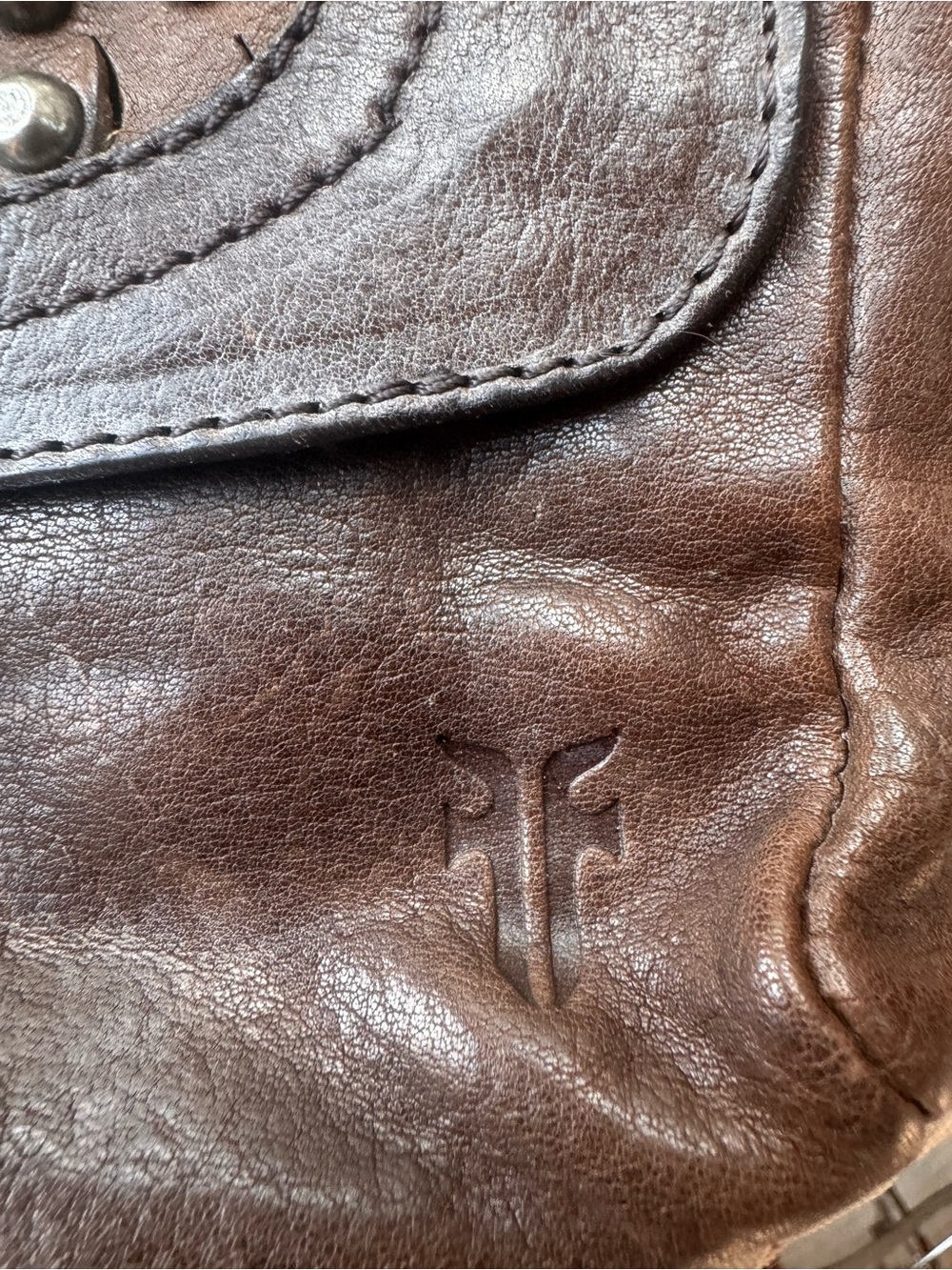 Frye Diana Leather Studded Crossbody Bag Shoulder Strap Y2K - Picture 2 of 7
